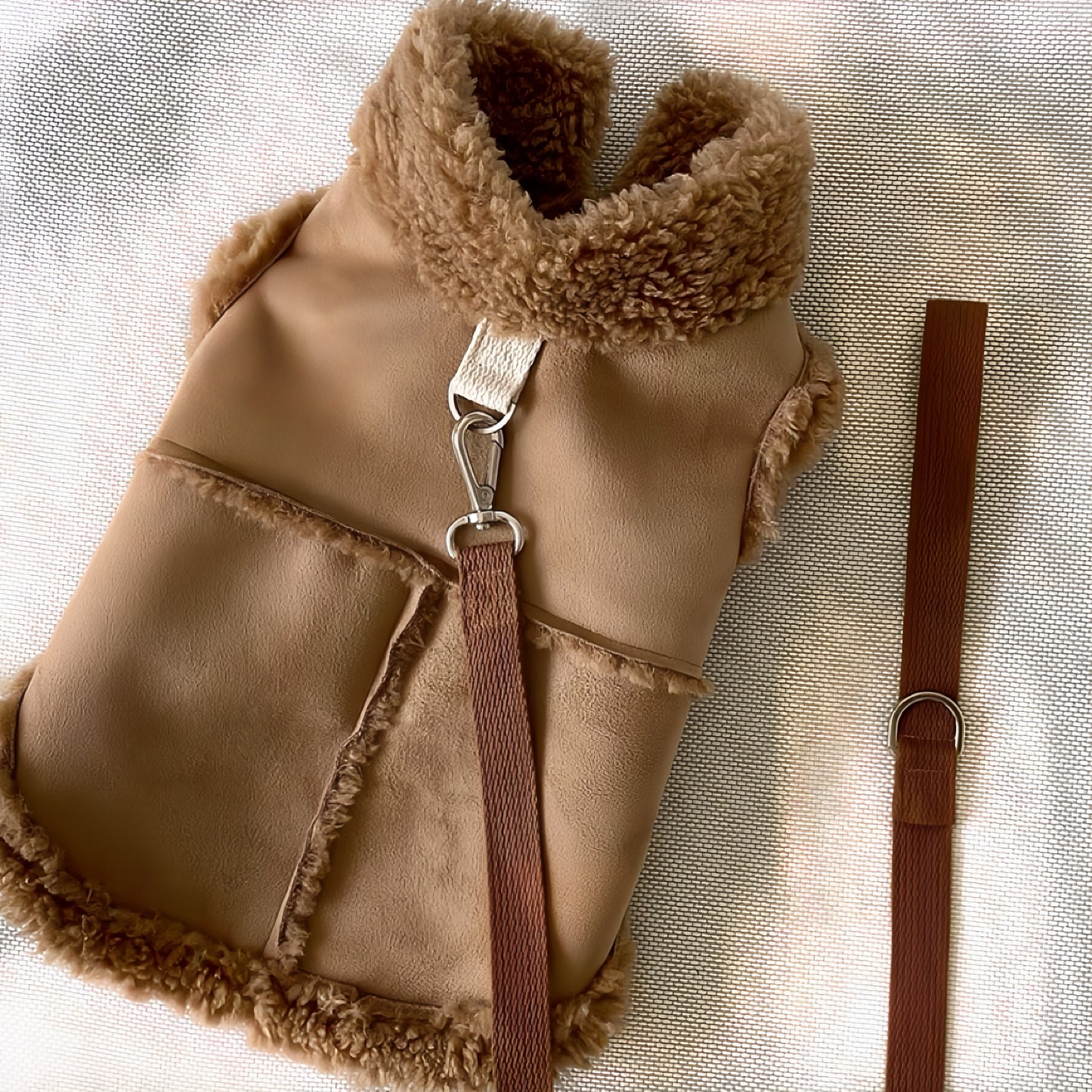 Cozy Brown Leash-Ready Vest