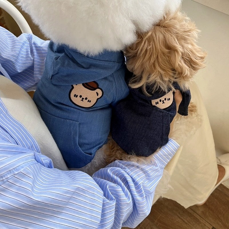 Denim Bear Hoodie