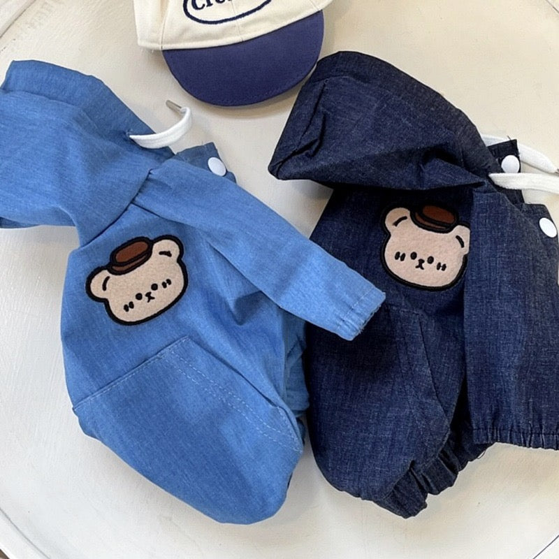 Denim Bear Hoodie
